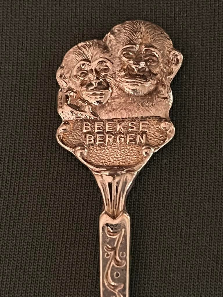 Mooi vintage aapjes lepeltje., Ophalen of Verzenden