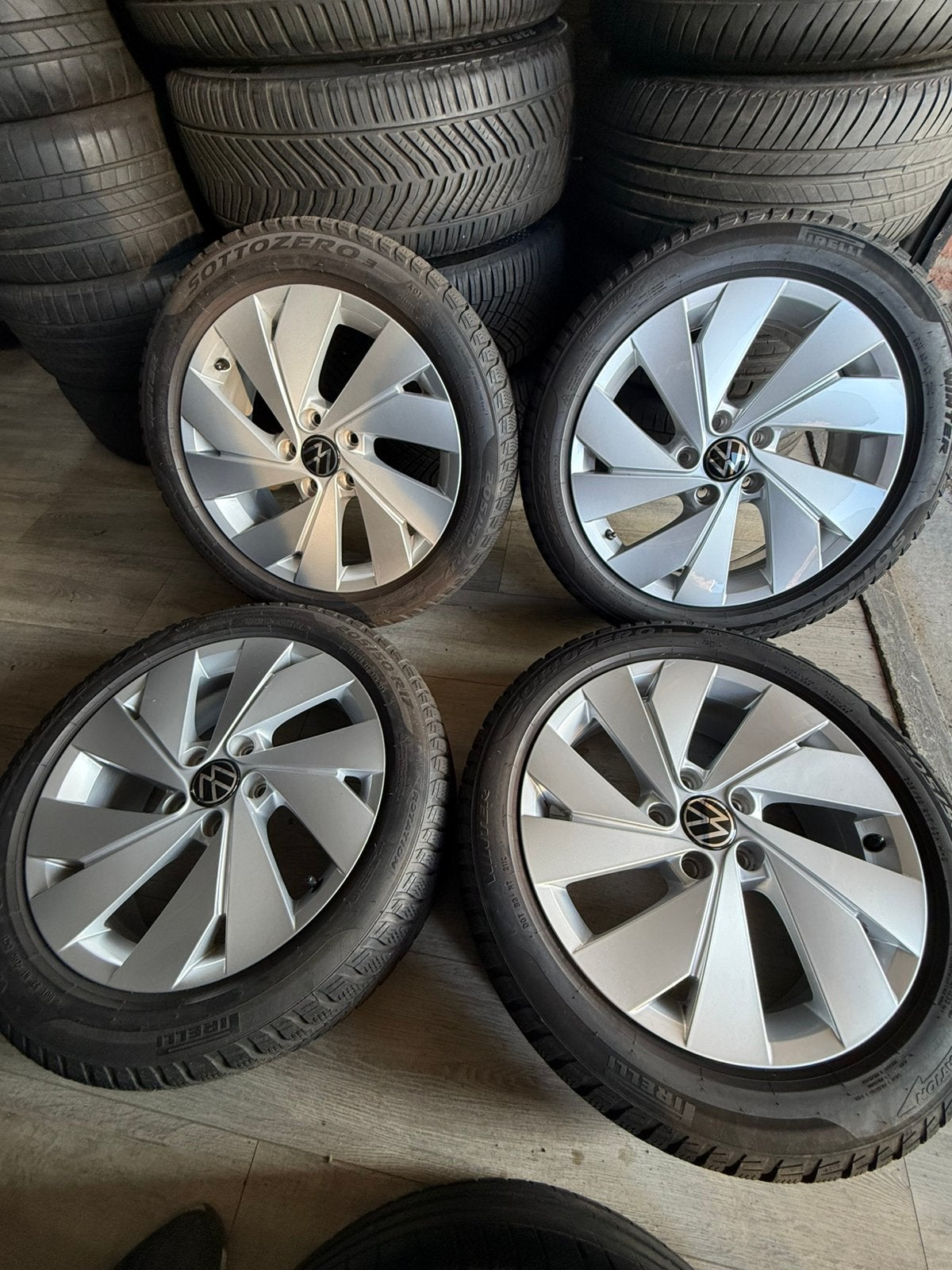 Vw bergamo/velgen/winter/5x112/57.1/velgen zgan, Gebruikt, Niet opgegeven, 17 inch, Personenwagen