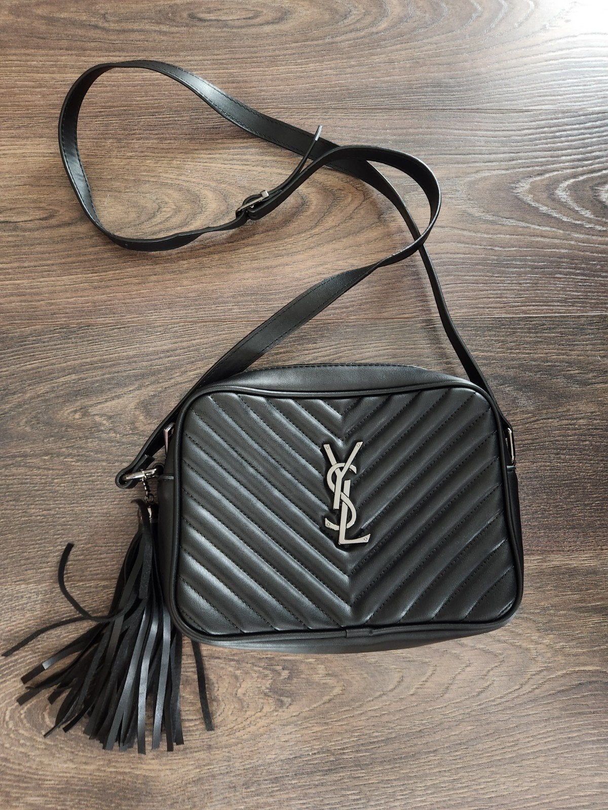 Nieuwe Dames Schoudertas - Zwart met YSL-logo, Ophalen of Verzenden, Nieuw, Zwart, Schoudertasje