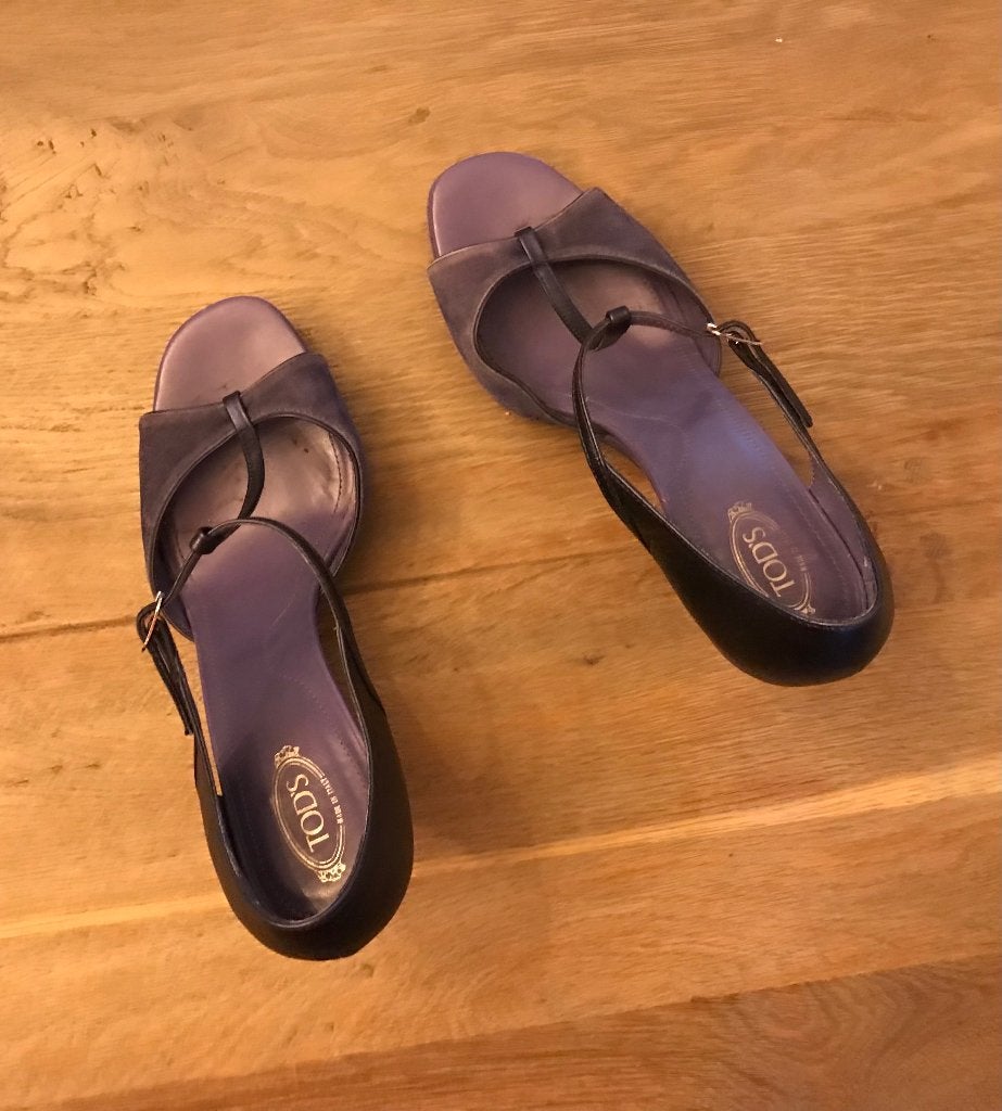 TOPVINTAGE TOP VINTAGE TOD’S TODS PUMPS SANDALETTES 40, Kleding | Dames, Pumps, Blauw, Ophalen of Verzenden, Zo goed als nieuw