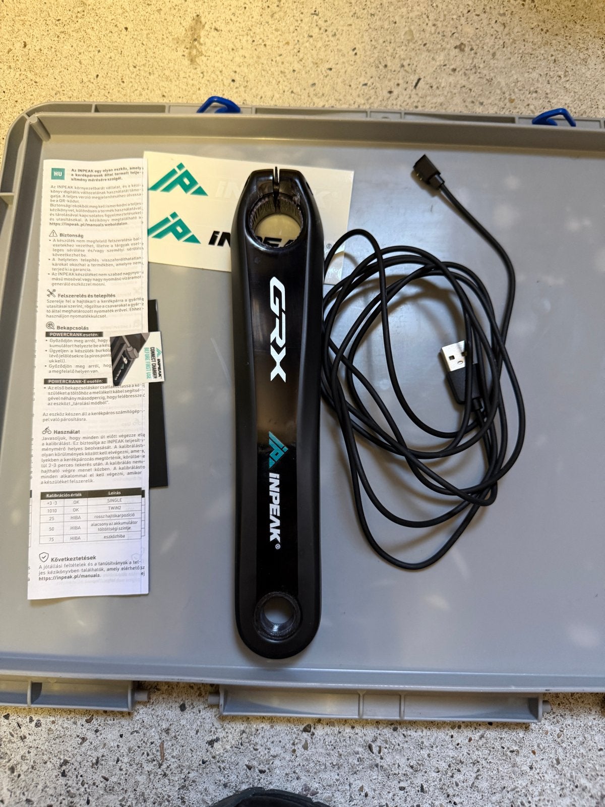 Inpeak GRX Powermeter 172.5mm Oplaadbaar, Ophalen of Verzenden, Zo goed als nieuw, Gravelbike, Crankstel of Pedalen