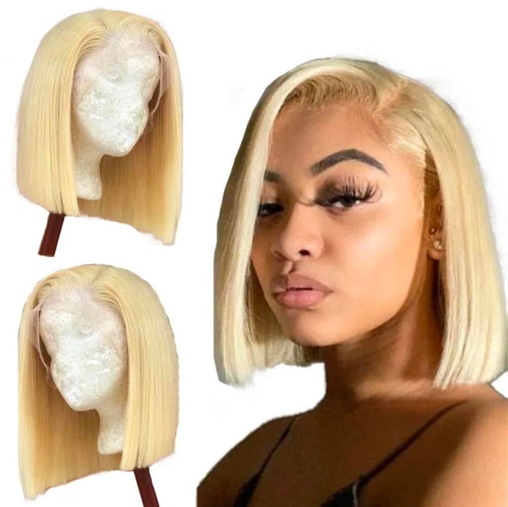 10 inch blond bob wig / pruik 100% menselijke haar, Sieraden, Tassen en Uiterlijk, Uiterlijk | Haarverzorging, Nieuw, Pruik of Haarverlenging