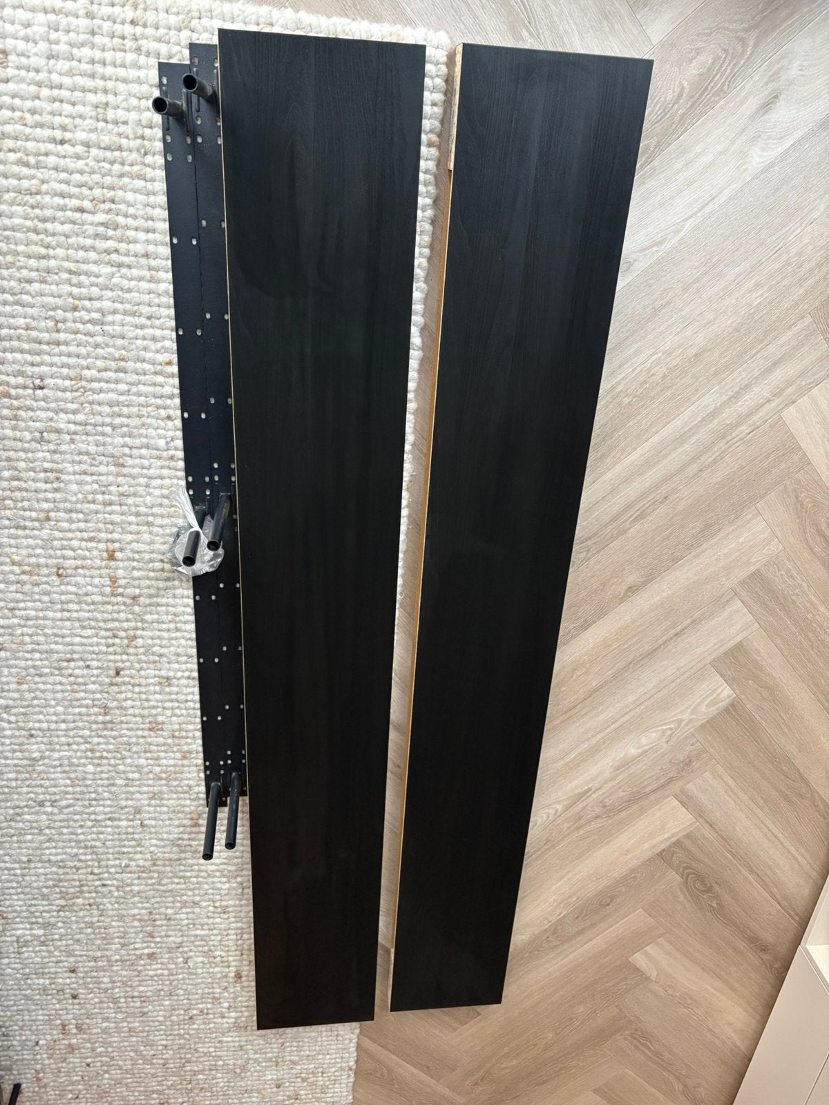 3x Ikea Lack wandplank zwartbruin 190x26cm, Ophalen, Zo goed als nieuw