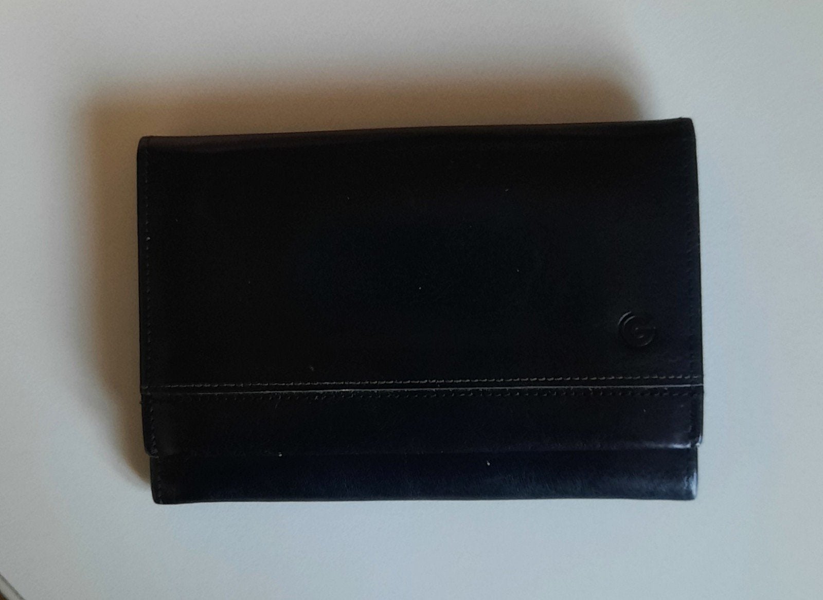 zwart lederen portemonnee, Ophalen of Verzenden, Gebruikt, Zwart, Leer