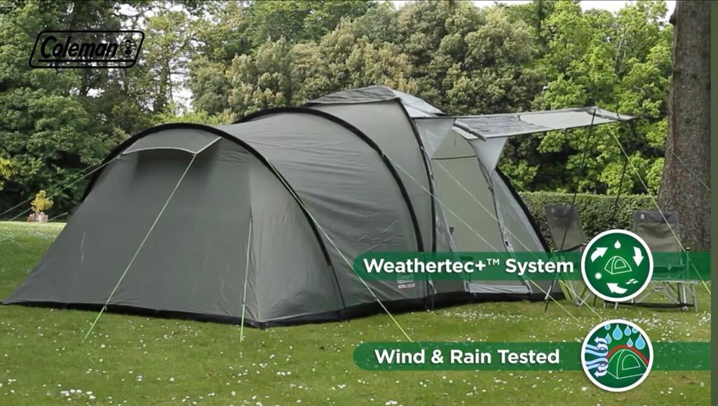 Coleman Waterfall 5 Deluxe tent 5 persoons, Caravans en Kamperen, Tenten, tot en met 5, Zo goed als nieuw, Ophalen