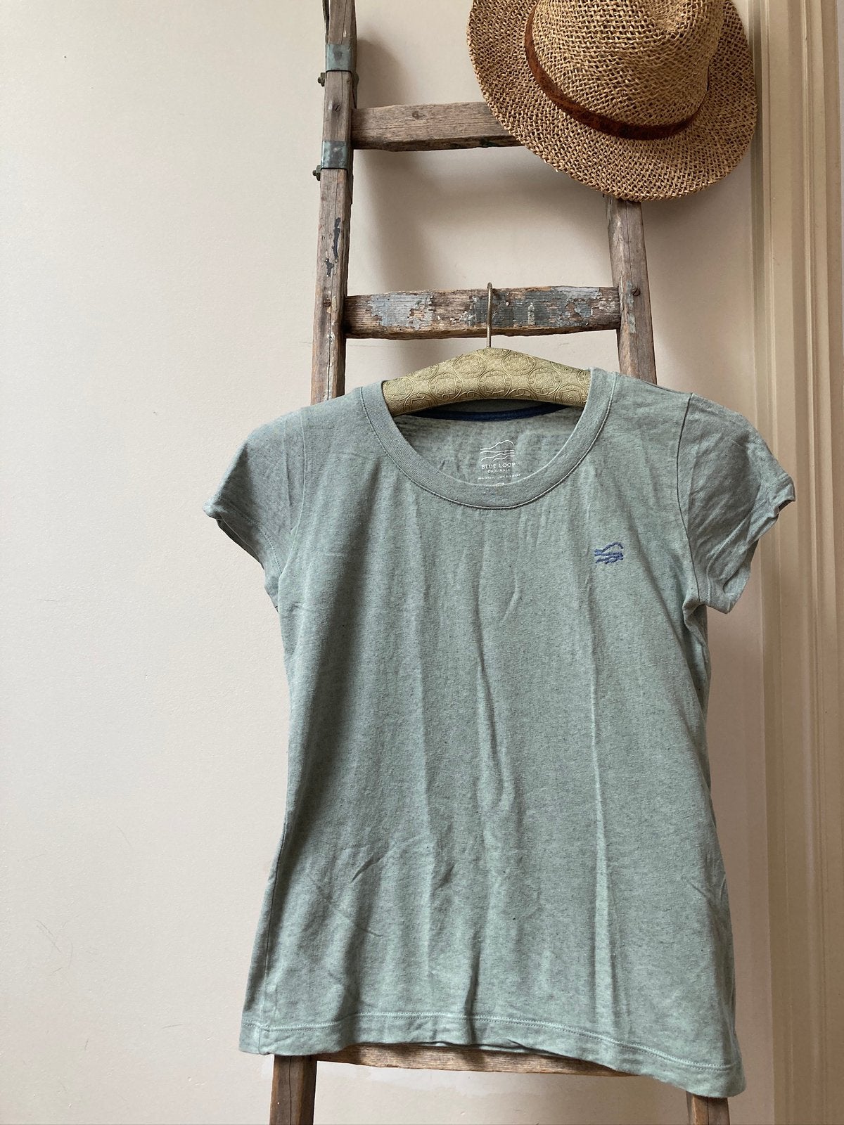 Duurzaam outdoor T-shirt mt S zeegroen ronde hals korte mouw, Ophalen of Verzenden, Zo goed als nieuw, Groen, Korte mouw