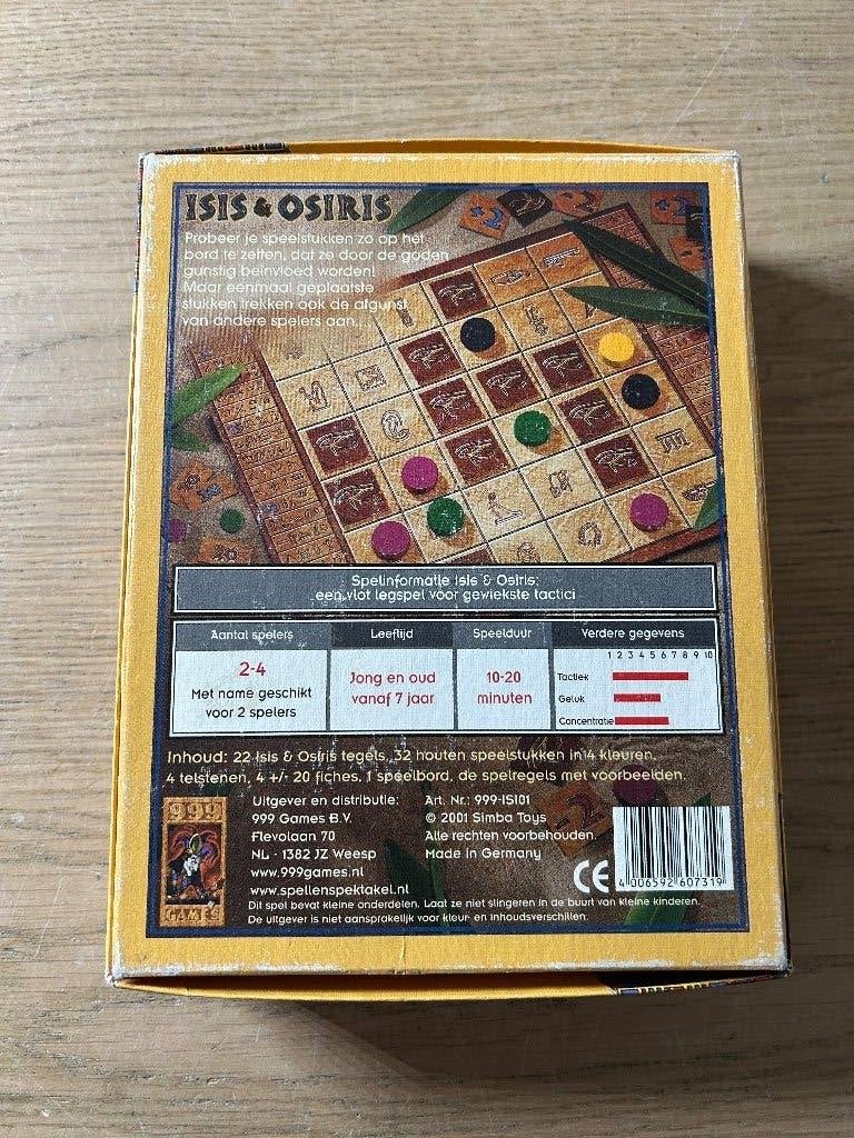 Isis & Osiris Bordspel 999 Games, Ophalen of Verzenden, Zo goed als nieuw