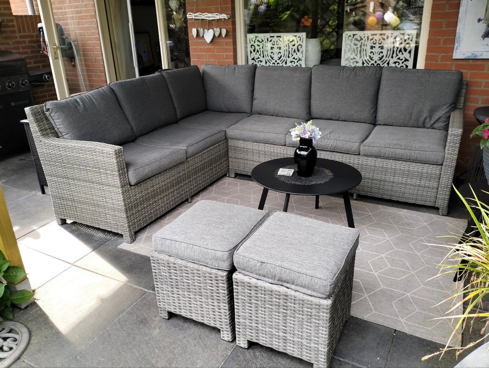 loungeset+tafel(zonder stoelen), Ophalen, Zo goed als nieuw, Wicker