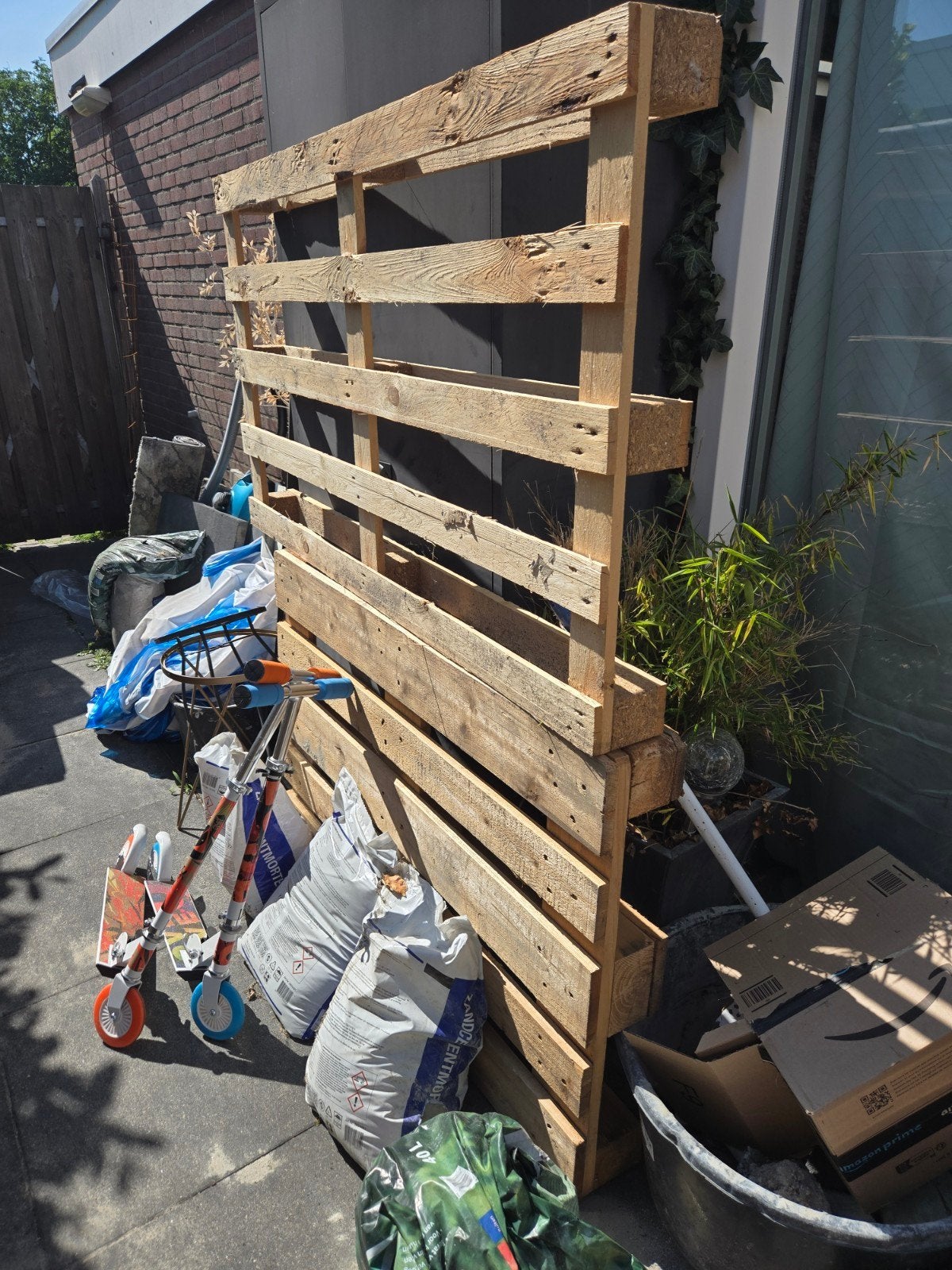 Houten Pallet - Ideaal voor Tuinprojecten of Decoratie, Ophalen, Gebruikt, 50 mm of meer, Pallet
