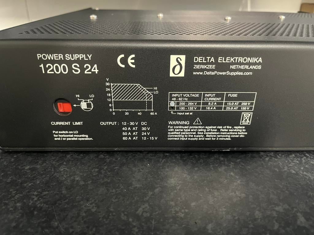 Delta Elektronika 1200 S 24 voeding, Hobby en Vrije tijd, Elektronica-componenten, Gebruikt, Ophalen of Verzenden