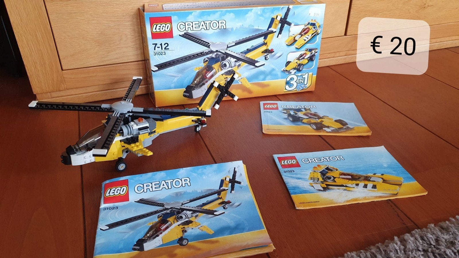 Lego Creator 3-in-1 set 31023 compleet met doos en intructie, Ophalen of Verzenden, Zo goed als nieuw, Overige merken