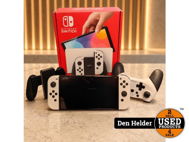 Nintendo Switch Oled 64GB Spelcomputer - In Nette Staat