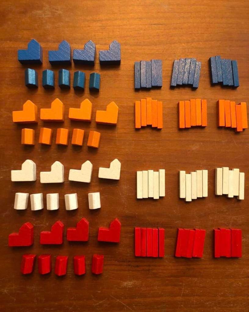 Onderdelen kolonisten van Catan - hout basisspel, Ophalen of Verzenden, Zo goed als nieuw