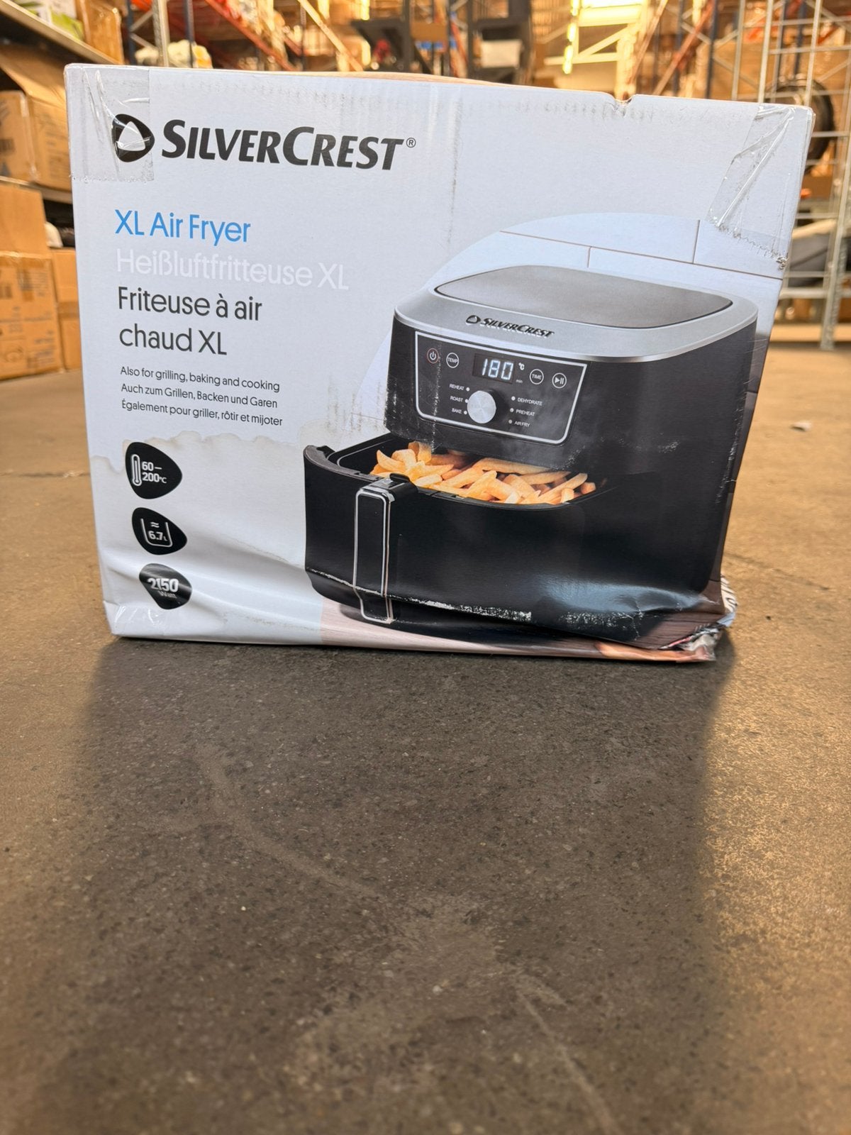 Silvercrest XL Airfryer - Nieuw in doos, Ophalen of Verzenden, Nieuw, Airfryer XL, 1500 gram of meer