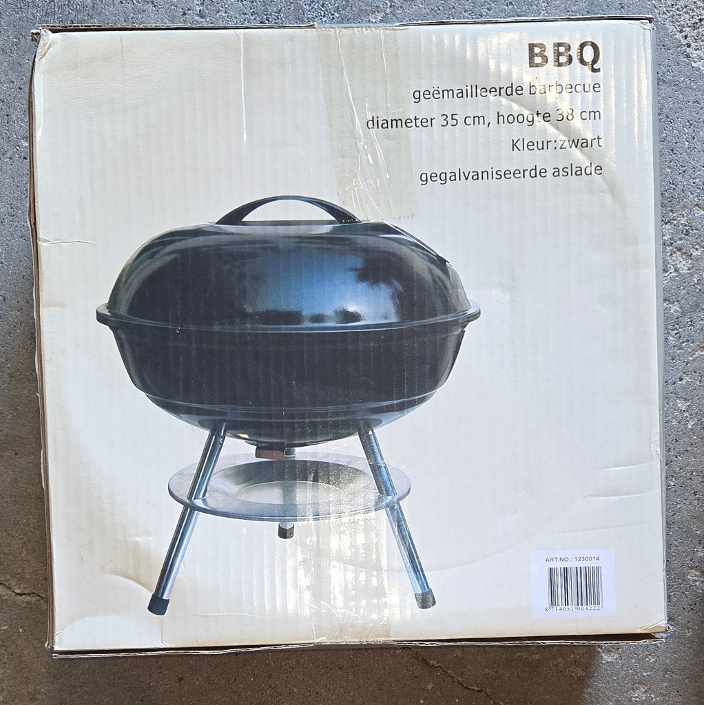 Nieuwe geëmailleerde BBQ - nooit gebruikt, Ophalen, Zo goed als nieuw, Onbekend