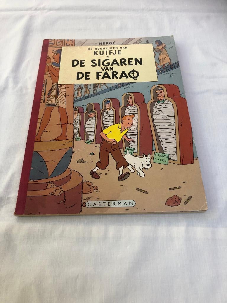 Kuifje De Sigaren van de Farao (A62-I) SC 1962., Boeken, Gelezen, Eén stripboek, Ophalen of Verzenden, Hergé