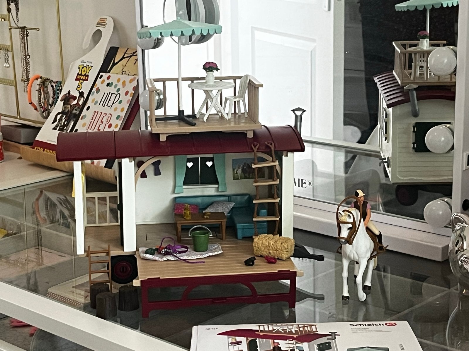 Schleich Caravan met Ruiter en Paard - Zo goed als nieuw, Ophalen of Verzenden, Zo goed als nieuw, Jongen of Meisje