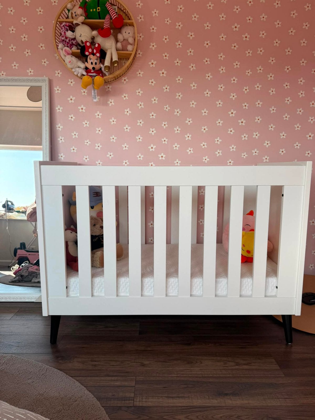 Babyledikant / Baby Cot with premium mattress, Ophalen of Verzenden, Zo goed als nieuw, Minder dan 140 cm, Matras