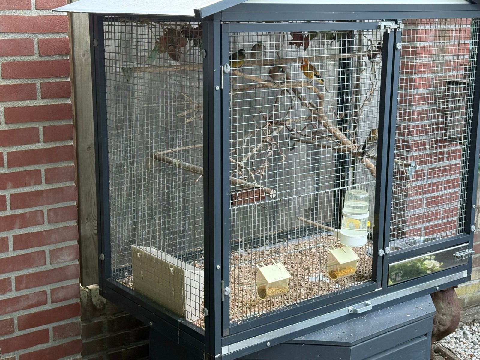 Mooie aluminium zangkooi, Ophalen, Aluminium, Volière
