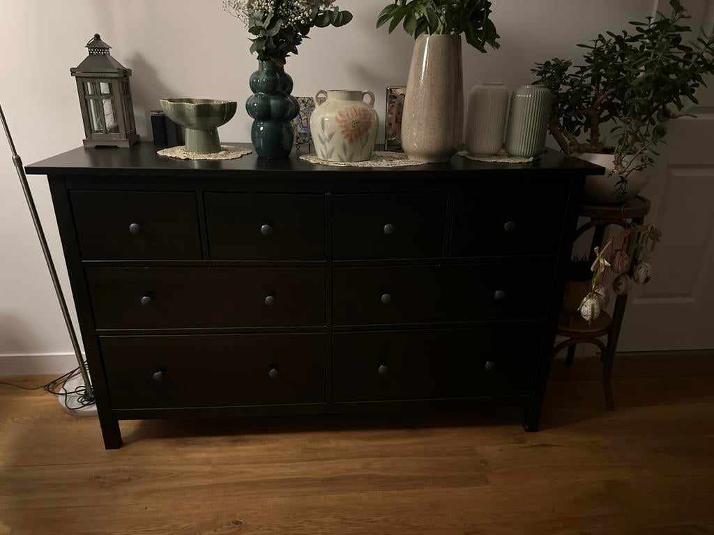Commode met 8 lades, zwartbruin, 160x96 cm Hemnes Ikea, Ophalen, Zo goed als nieuw