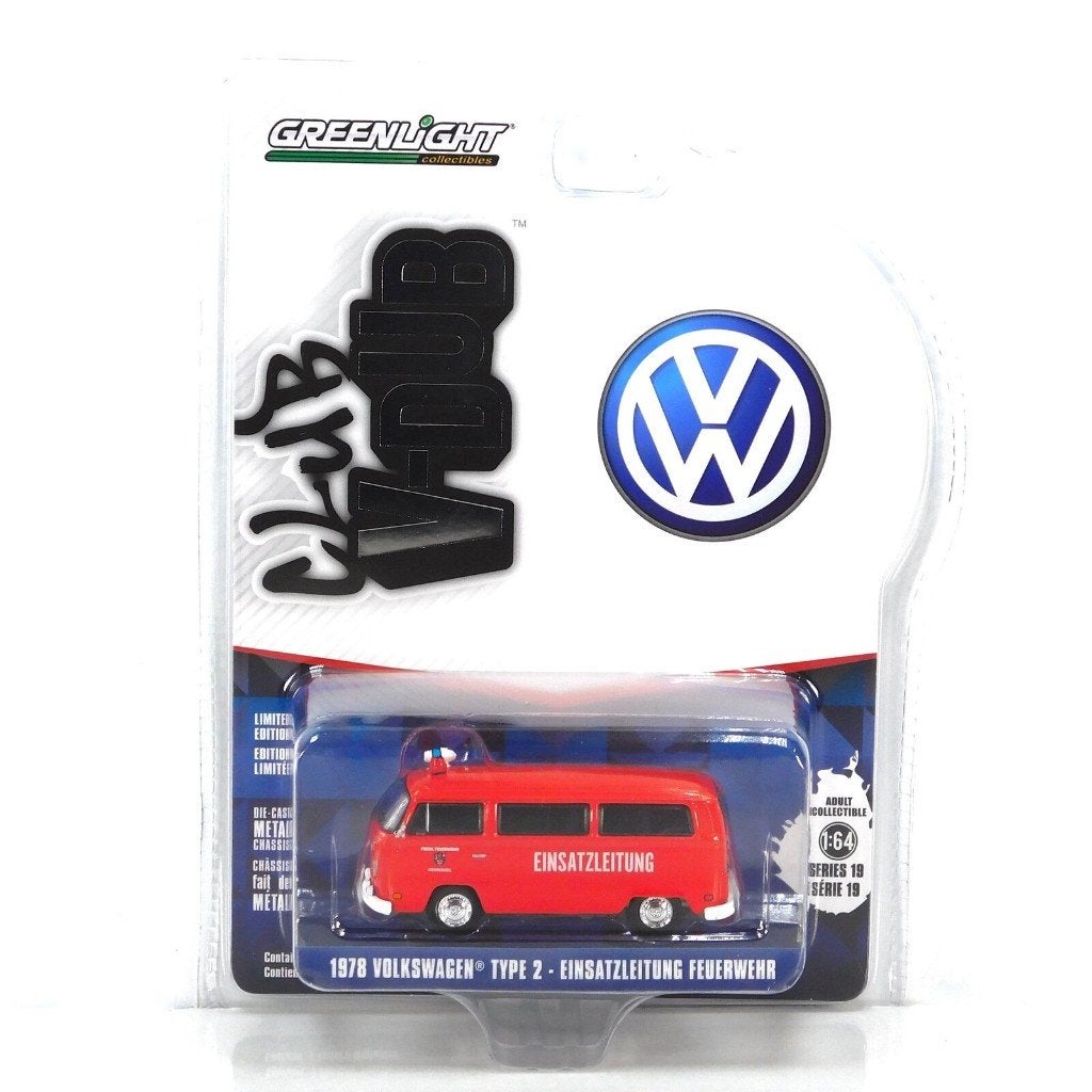 1979 VW Volkswagen bus T2 van Greenlight 1/64 Feuerwehr fire, Ophalen of Verzenden, Nieuw, Auto