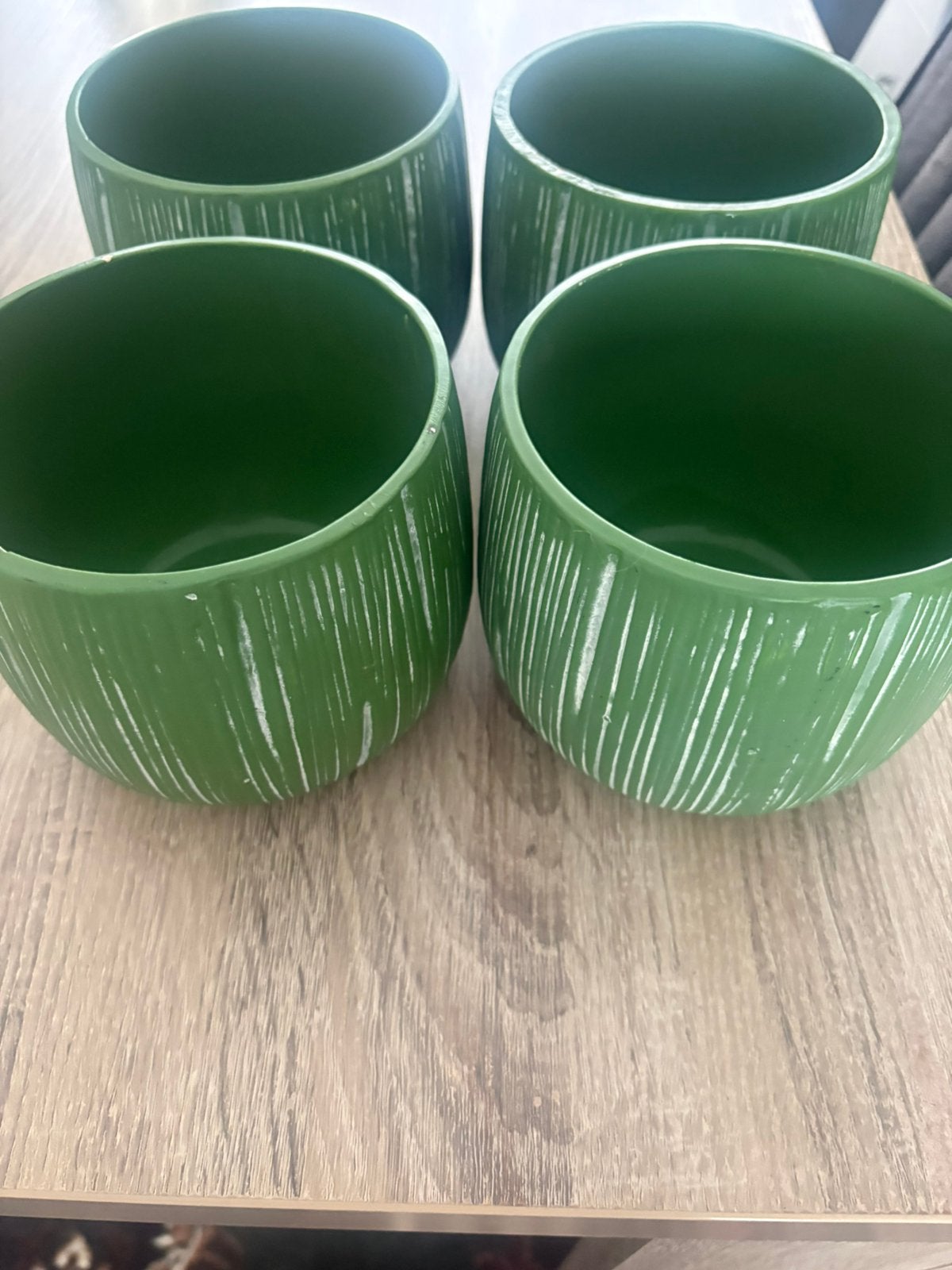 4 bloempotjes, Ophalen, Rond, Binnen, Zo goed als nieuw