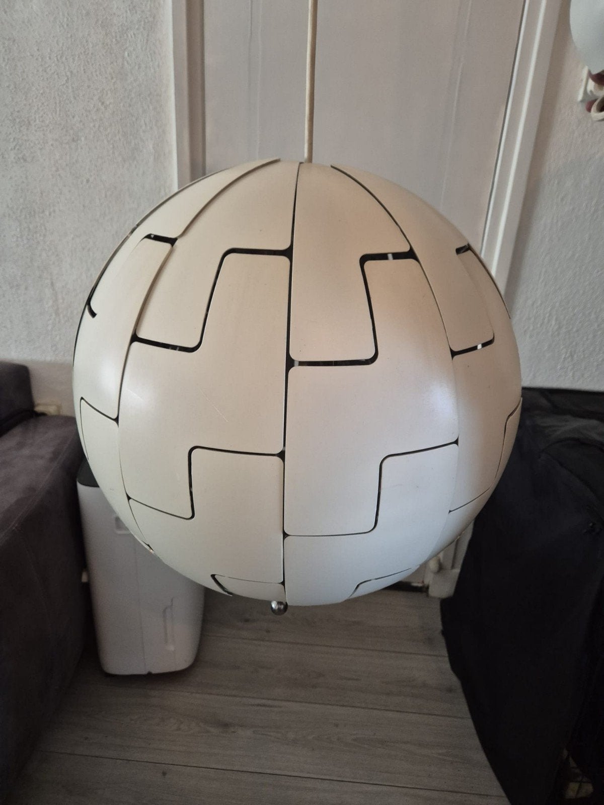 IKEA PS 2014 Hanglamp - Wit/Zilver,  52cm, E27 (groot), Modern, Design, Eigentijds, Ophalen, Kunststof