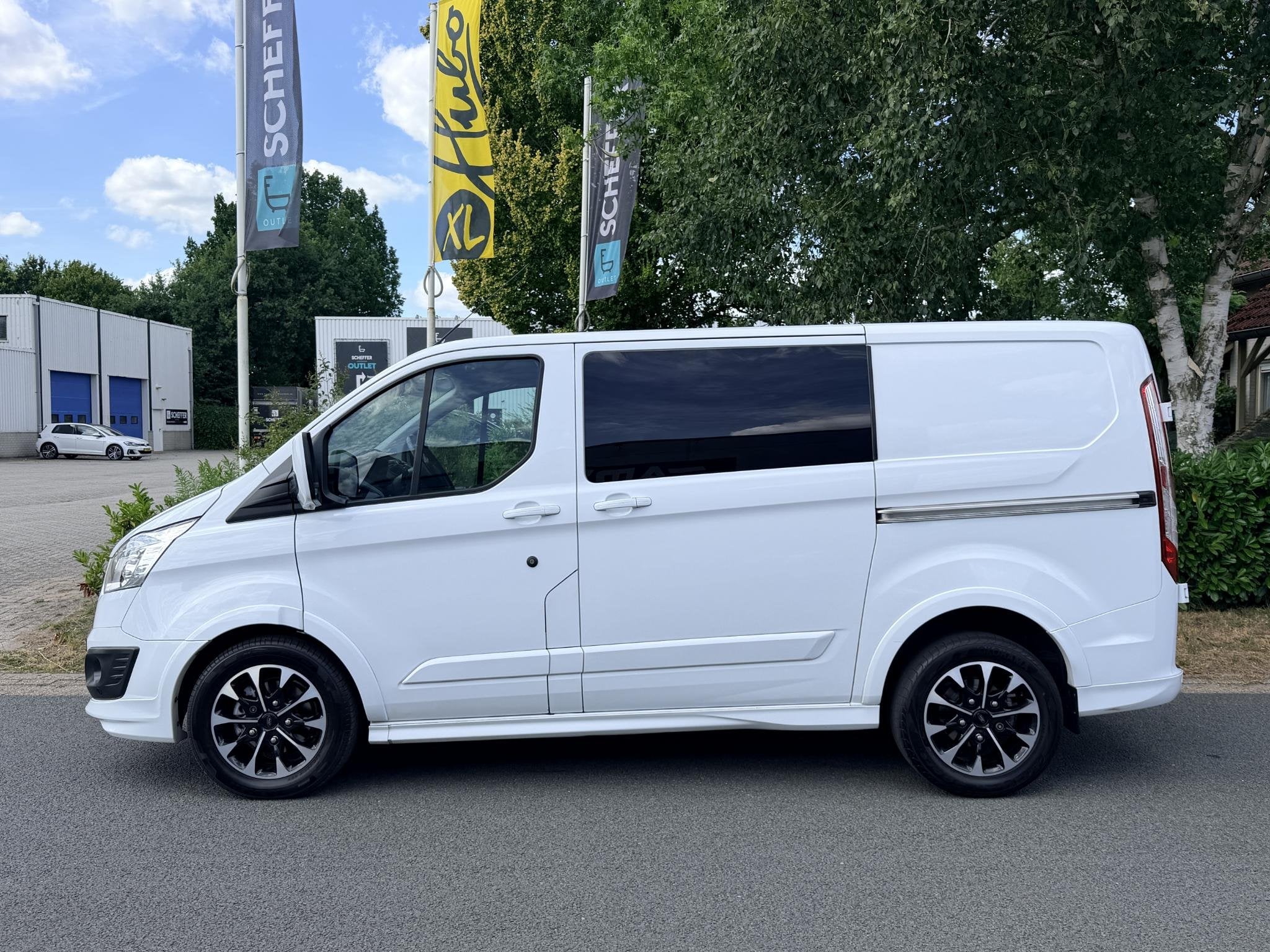 Ford Transit Custom 2.0 TDCI Sport 170PK Automaat•Leder•, Auto's, Euro 6, 4 cilinders, 1650 kg, Bedrijf