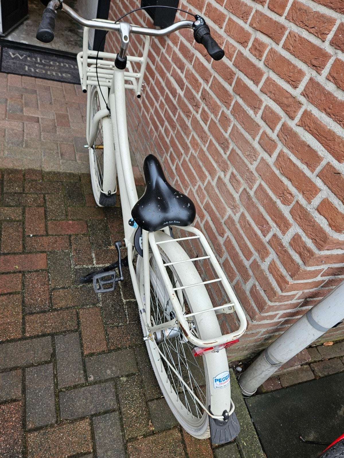 Batavus Damesfiets met voordrager - Crème, Versnellingen, Batavus, Ophalen of Verzenden, Trommelrem