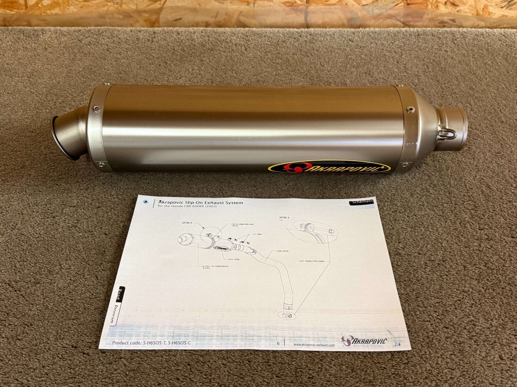 Akrapovic uitlaat demper Honda CBR600RR 2003 2004 PC37 52 mm, Gebruikt, Verzenden, Media@akrapovic.com, Malo Hudo 8a, Ivančna Gorica, 1295, SI