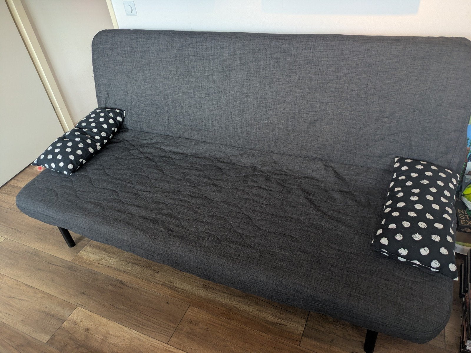 IKEA NYHAMN slaapbank met matras, grijs, 140x200 cm, Huis en Inrichting, Slaapkamer | Slaapbanken, Ophalen, Gebruikt, Tweepersoons