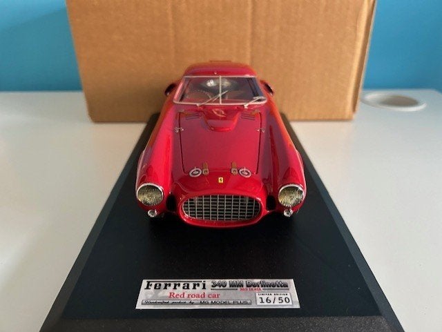 FERRARI 340 MM BERLINETTA 1:18 MG MODEL PLUS, Hobby en Vrije tijd, Modelauto's | 1:18, Zo goed als nieuw, Auto, Overige merken