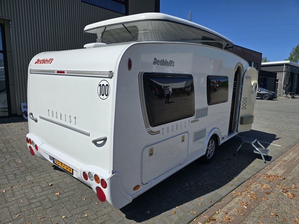 Dethleffs Tourist 460 DB met hefdak + nieuwe mover, Caravans en Kamperen, Bedrijf, Treinzit, Schokbreker, Tot en met 4