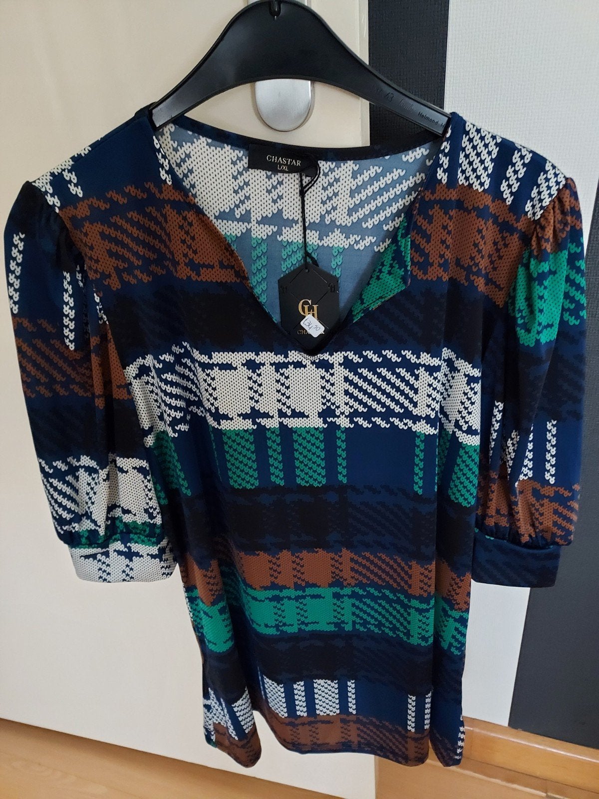 Chastar geruite top  L/XL - Nieuw met label, Meerkleurig, Chastar, Maat 42/44 (L), Nieuw