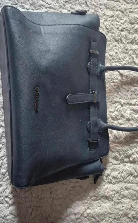 Donkerblauwe handtas van Wimona, Ophalen of Verzenden, Gebruikt, Blauw, Handtas