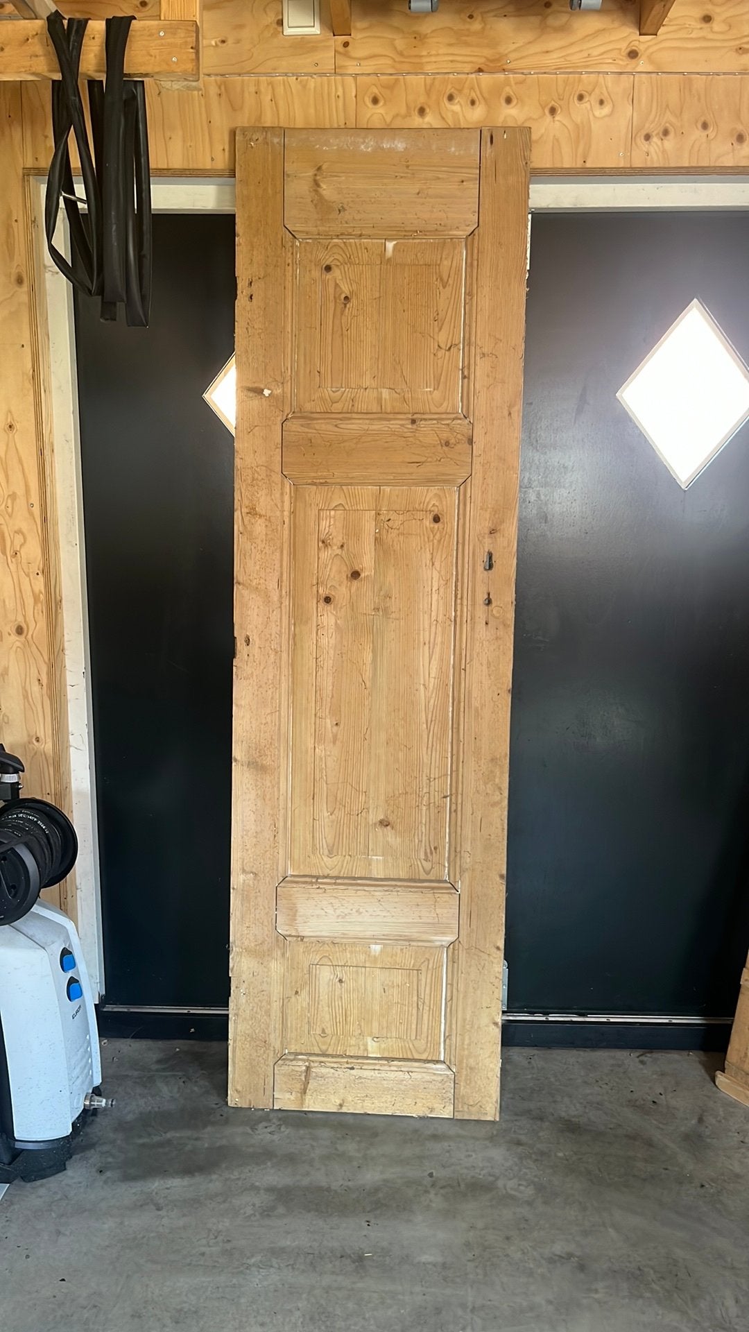 Antieke deur teab, Doe-het-zelf en Verbouw, Deuren en Horren, Ophalen, Gebruikt, Minder dan 80 cm, 215 cm of meer