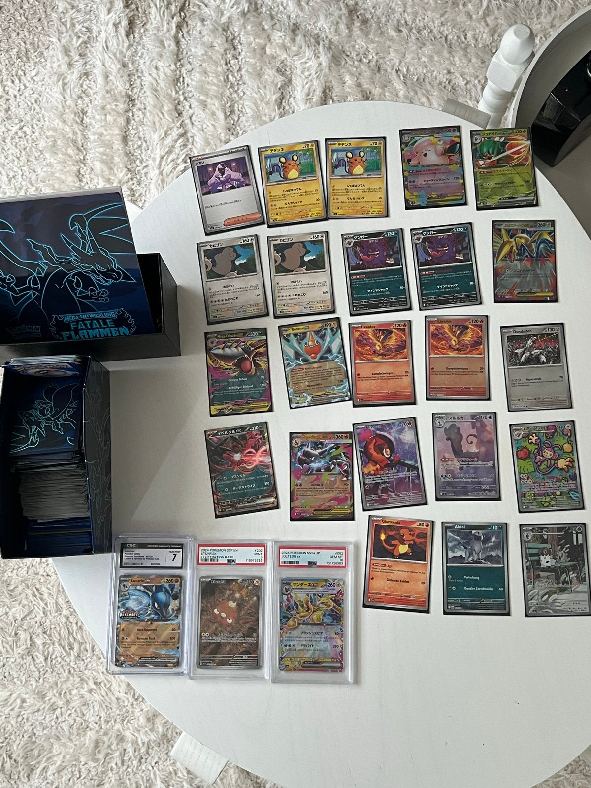 Pokémon kaarten collectie met graded kaarten, Ophalen, Gebruikt, Meerdere kaarten