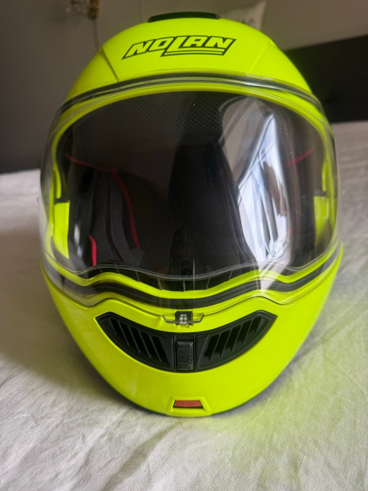 Nolan motorhelm geel met intercom en navigatie - Maat XL, Heren, Nolan, XL, Ophalen of Verzenden