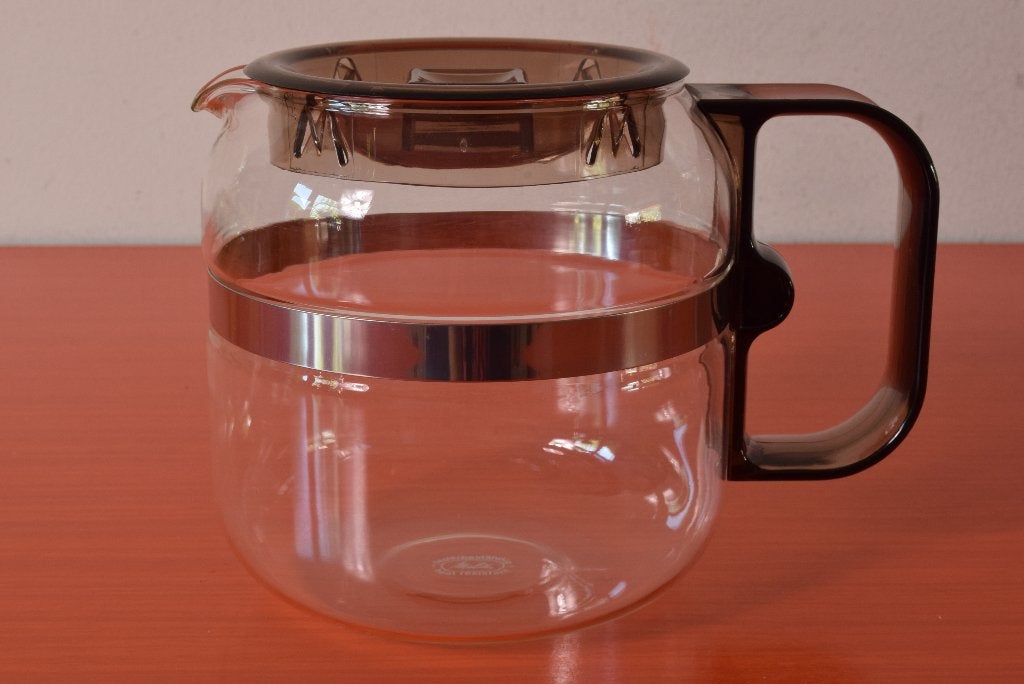 Retro vintage glazen jaren 70 Melitta theepot / koffiepot, Overige merken, Vintage, Ophalen of Verzenden, Theepot