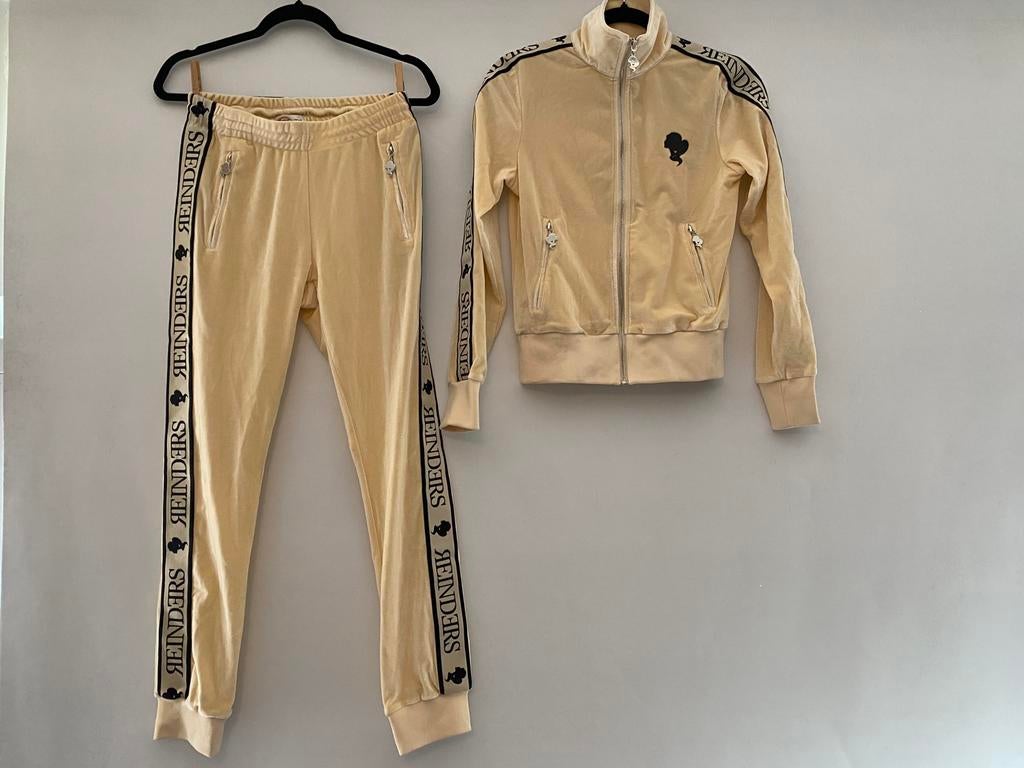 Reinders velours set – XS/S, Ophalen of Verzenden, Zo goed als nieuw, Maat 34 (XS) of kleiner, Beige