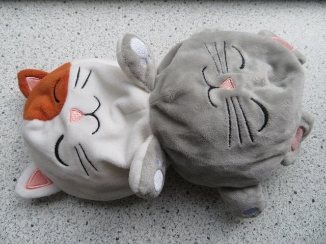 Poes en muis van Hema zitten aan elkaar omkeerbaar velours, Hema, Grijs, Ophalen of Verzenden, Zo goed als nieuw