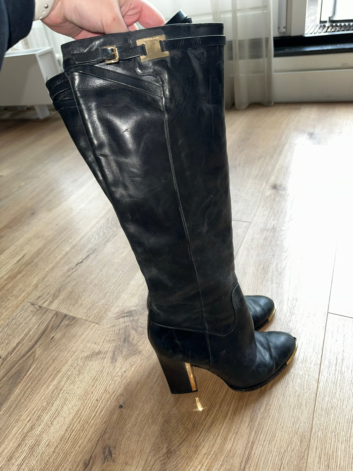 Michael Kors laarzen, maat 38, Verzenden, Gedragen, Zwart, Hoge laarzen