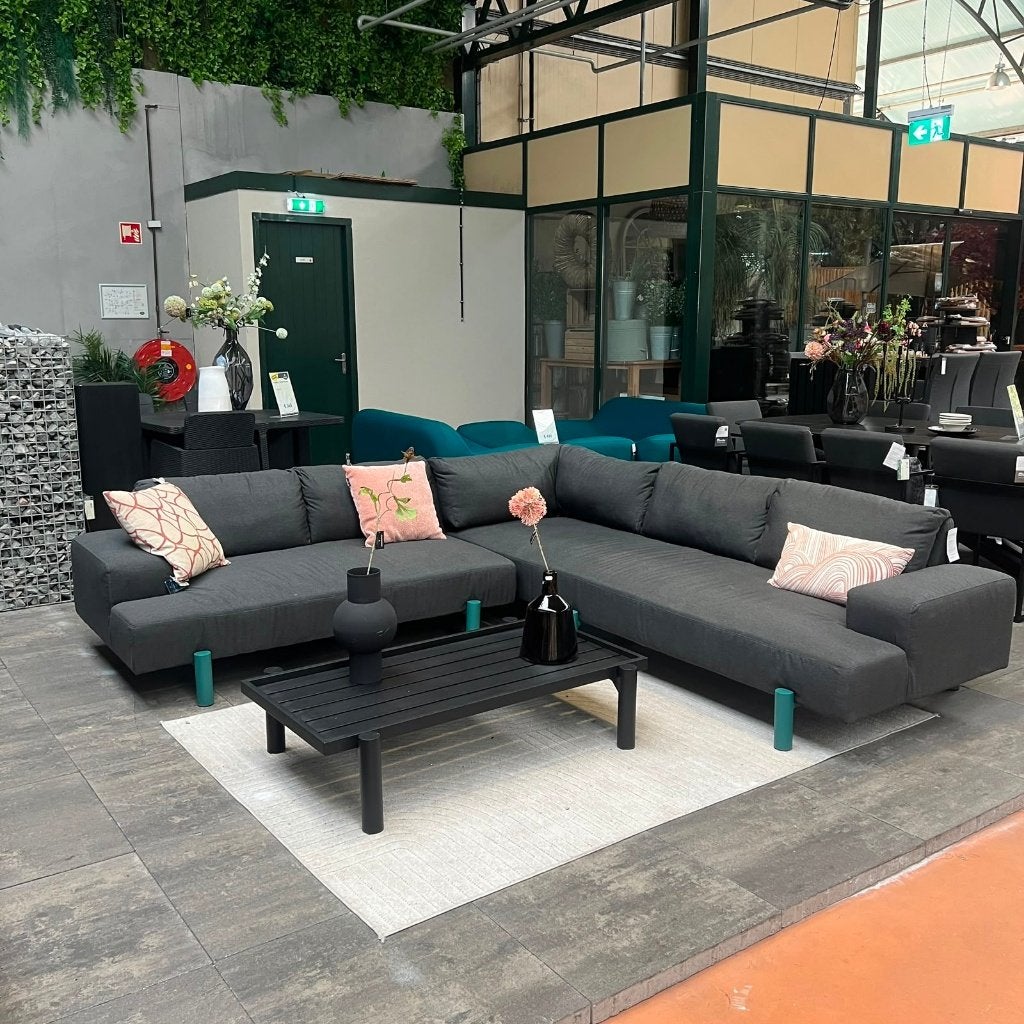 Twins Loungeset | Sooty-Green | Showroommodel, Tuin en Terras, Ophalen, 5 zitplaatsen, Gebruikt, Bank