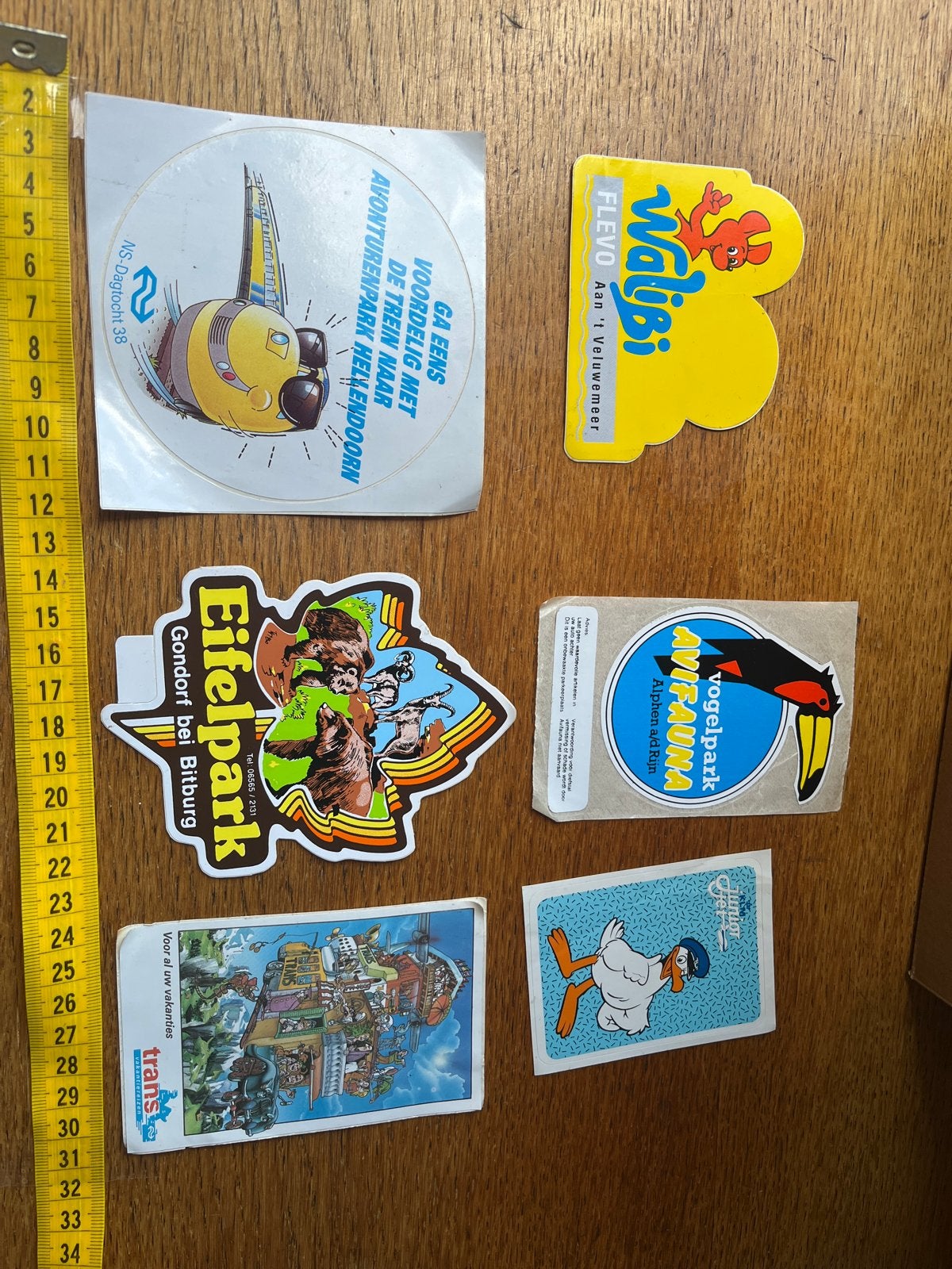 Vintage pretpark en dierentuin stickers, Verzamelen, Ophalen of Verzenden, Gebruikt, Overige typen