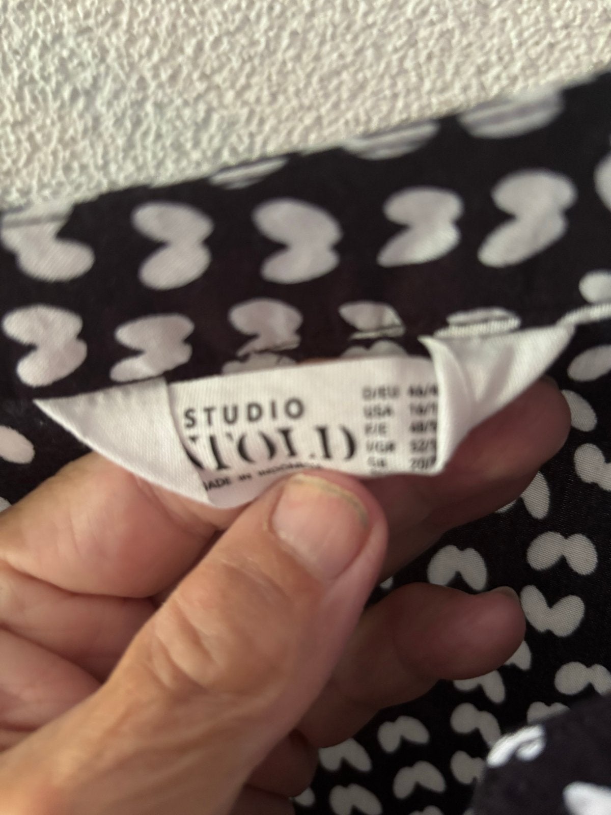 Zwart-witte A-lijn jurk met print, maat 48 ulla popken, Zwart, Maat 46/48 (XL) of groter, Ophalen of Verzenden, Zo goed als nieuw