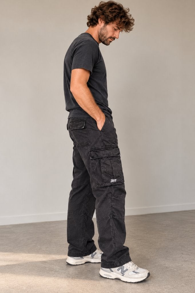 2x FSBN cargo broek zwart/antraciet maat XS – Y2K streetwear, Zwart, Ophalen of Verzenden, Zo goed als nieuw, FSBN