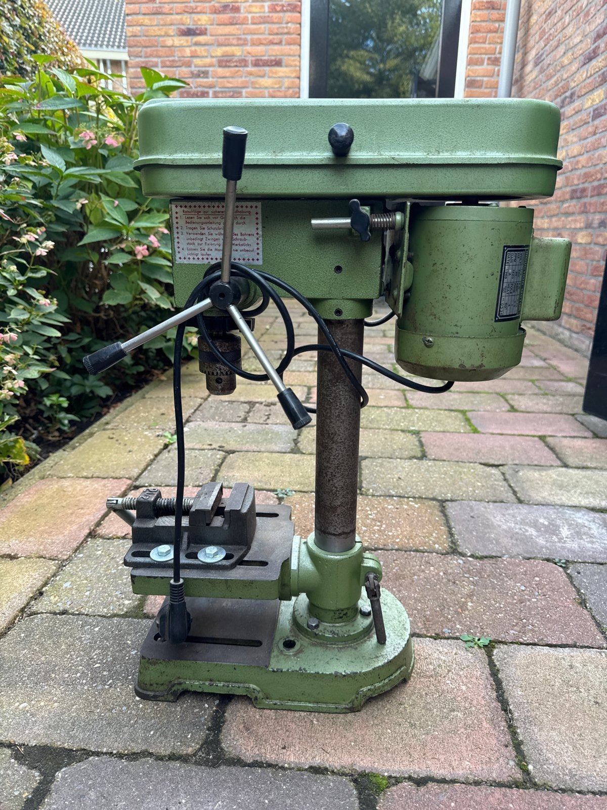 Vintage Kolomboormachine met bankschroef - 1988, Ophalen, Gebruikt, Minder dan 400 watt, Kolomboormachine