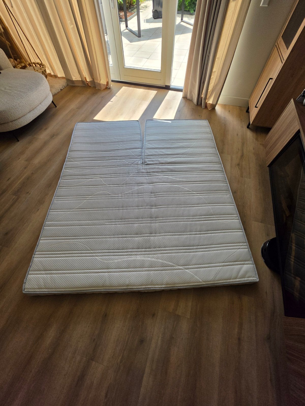 Caresse split topper 810/815 180x210cm, Ophalen, Gebruikt, 210 cm, Tweepersoons