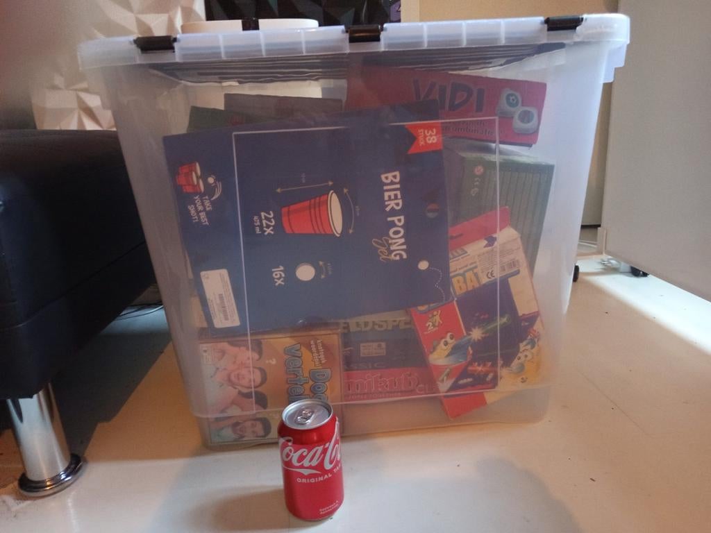 Spellenpakket: VIDI, Sea Battle, Bier Pong en meer!, Gebruikt, Diverse, Ophalen of Verzenden, Vijf spelers of meer