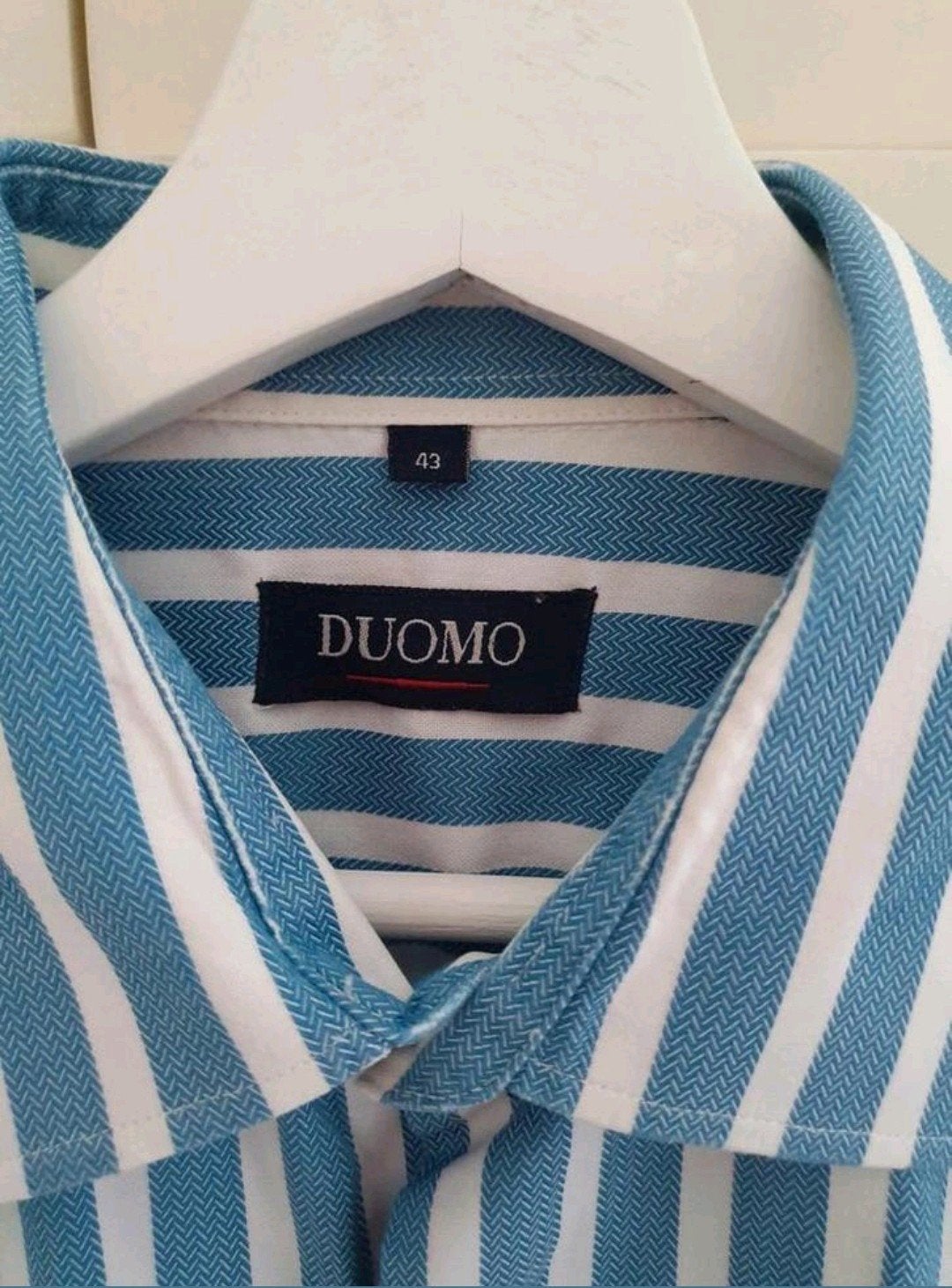 Duomo mt 43 xl superleuk hemd 🩵🤍, Ophalen of Verzenden, Zo goed als nieuw, Duomo, Halswijdte 43/44 (XL)